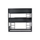 preview thumbnail 13 of 37, Triple Twin Bunk Bed with Dual Ladders & Guardrails