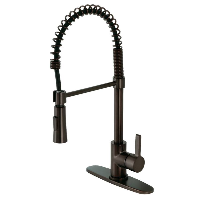 Kingston Brass Continental Single-Handle Pre-Rinse Kitchen Faucet - Oil Rubbed Bronze