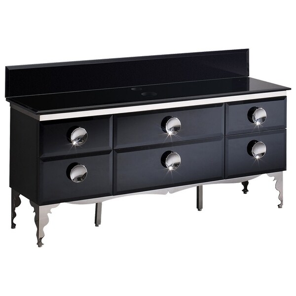 Fresca FCB7716 Moselle 57-2/25" Steel Vanity Cabinet Only - Black