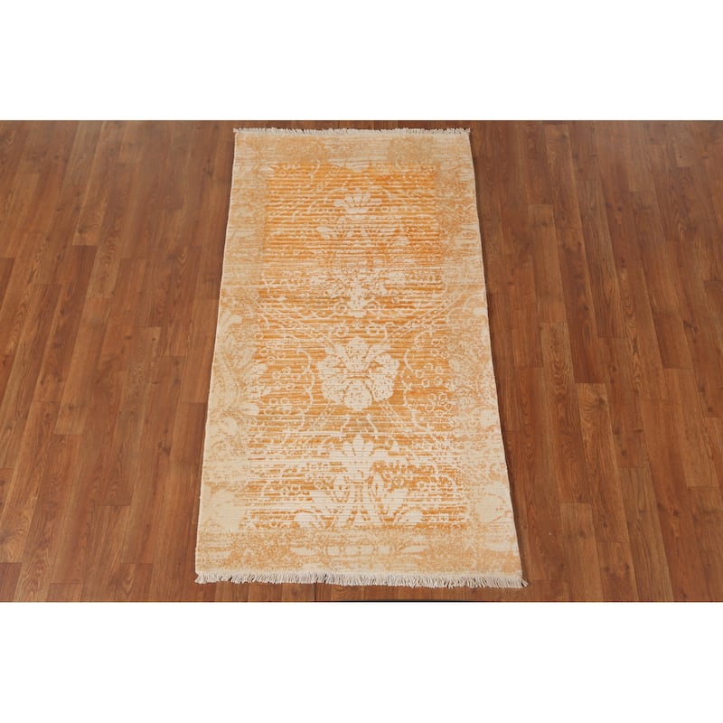 Stripe / Abstract Modern Accent Rug Handmade Wool Carpet - 2'8"x 4'10"