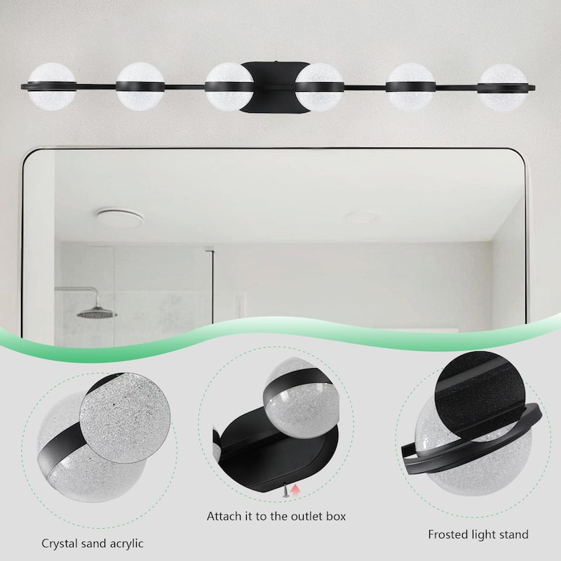 Vanity Lights With 4/5/6 LED Bulbs For Bathroom Lighting