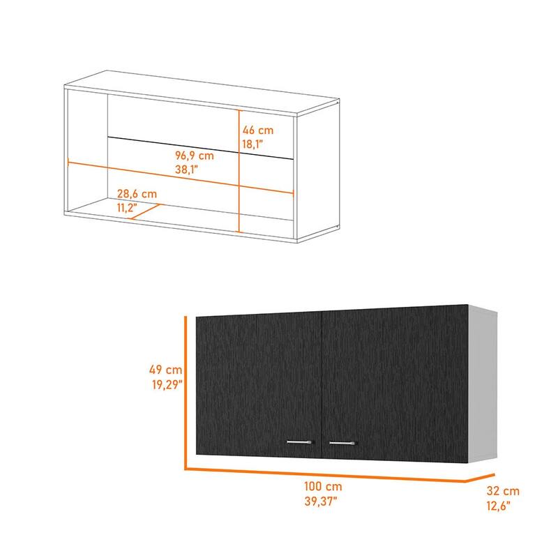 Oklahoma Wall Cabinet, Two Doors - Multicolor