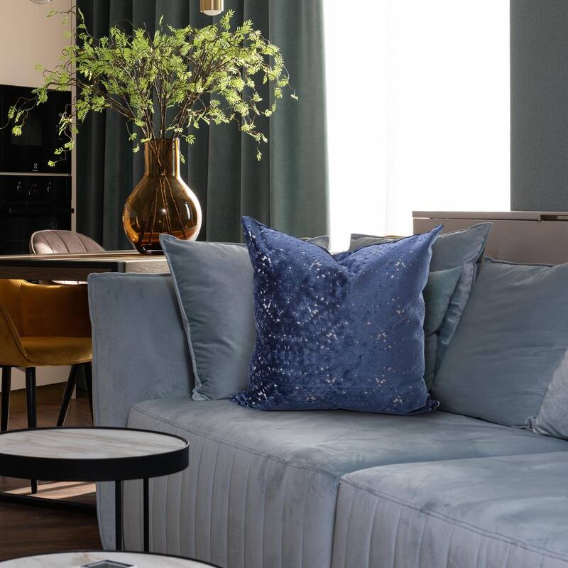 Allan Andrews 24 in. x 24 in. Pillow Pisani Sapphire - Down Insert