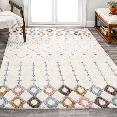 JONATHAN Y Faiza Tropical Leaves Area Rug