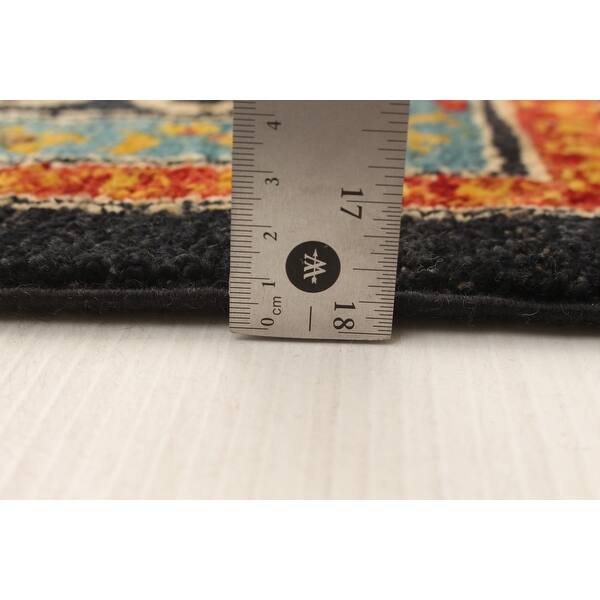 ECARPETGALLERY Handknotted Lahore Finest Turquoise Wool Rug 6'2 x 9