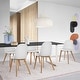 preview thumbnail 15 of 71, Set of 4 Plastic Dining Side Chair Wood For Event Kitchen Office Event Garden Patio Cafe Indoor Outdoor
