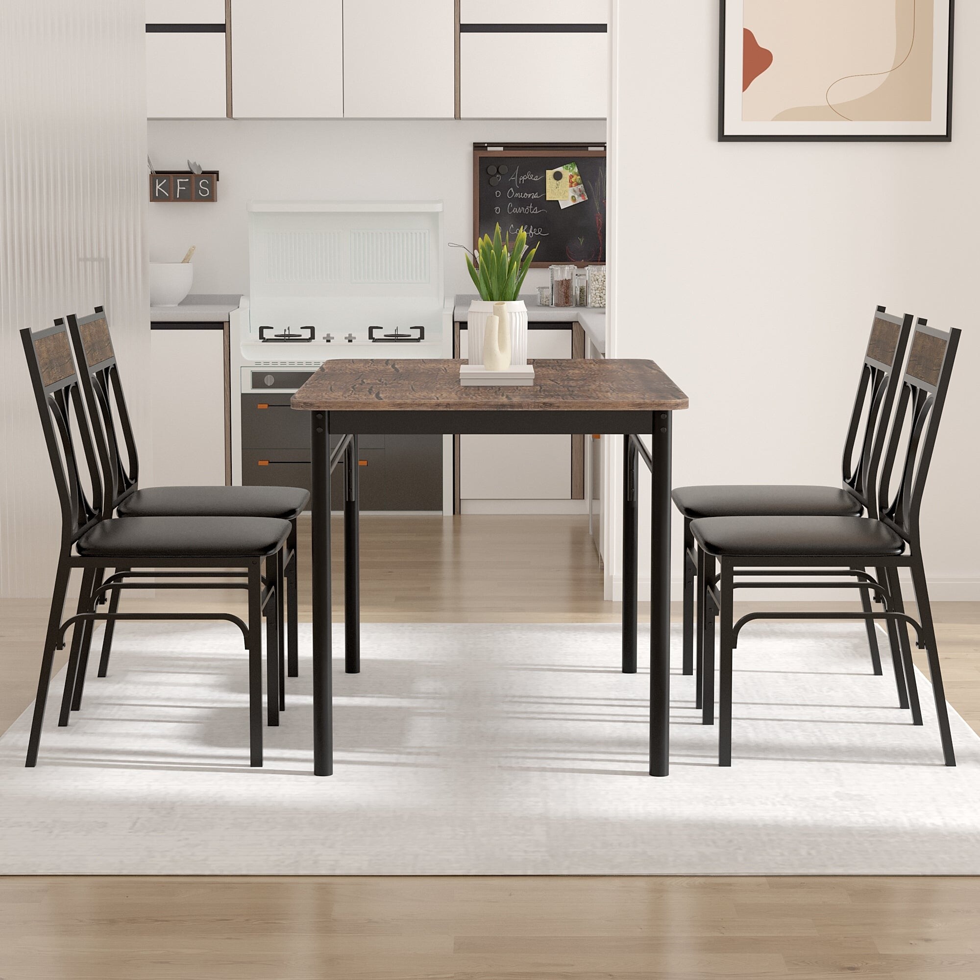 Steel dining new arrivals table 4 seater