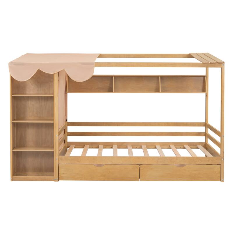 House Bed with Multiple storage spaces