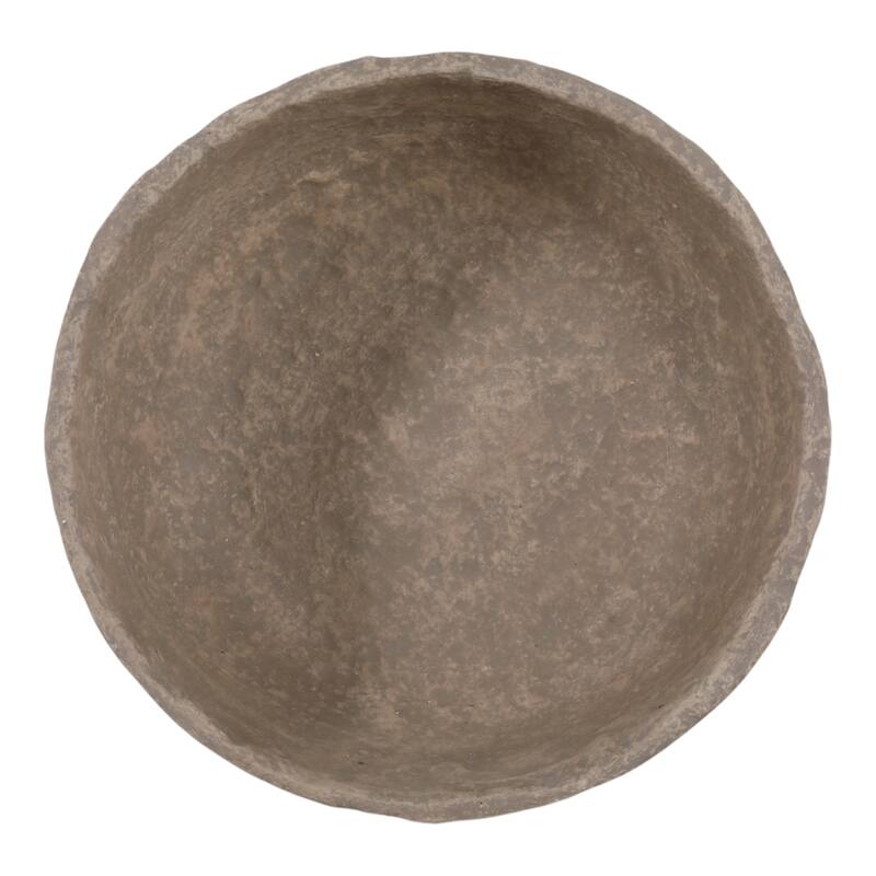 Pottery Paper Mache Bowl Stylish Unique Elevated Modern - 15.75" x 15.75" x 10.25"