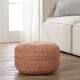 Santa Rosa Woven Jute-look Indoor/ Outdoor Solid Pouf - 18"X18"X12"