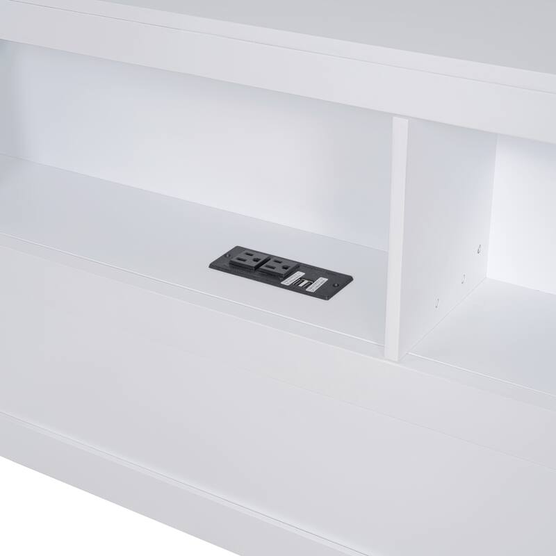 Twin Size Wooden Daybed with Two Drawers, Storage Shelf, and USB Charging