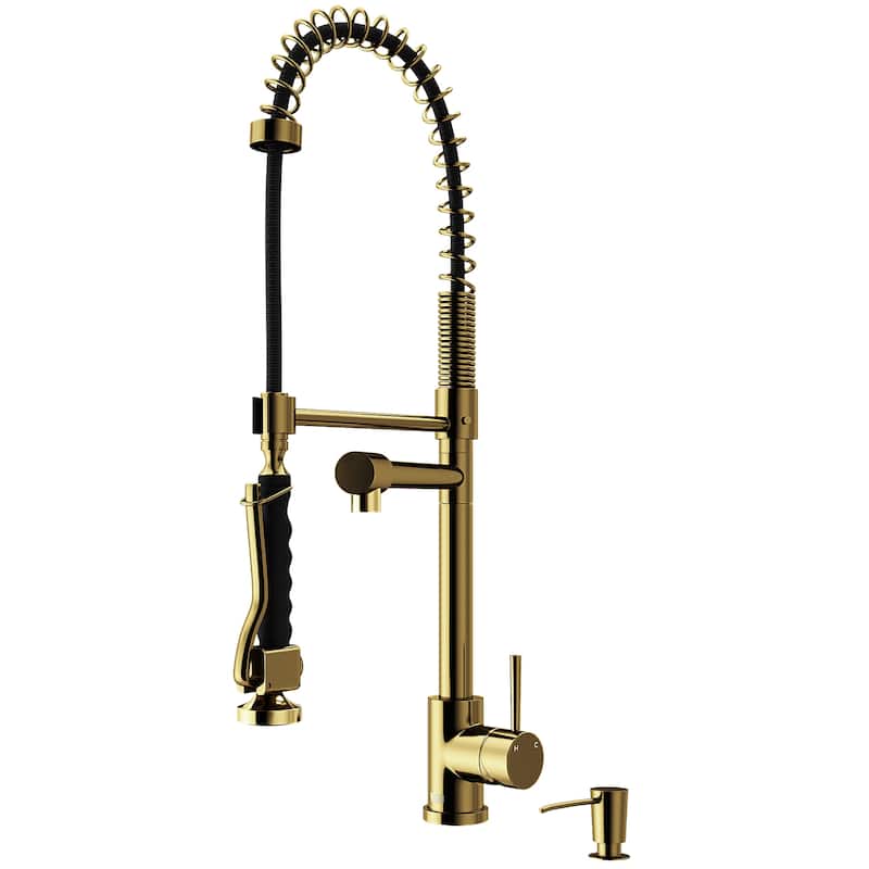 VIGO Zurich 27" H Single Handle Pull-Down Sprayer Kitchen Faucet