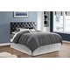 preview thumbnail 21 of 67, Super Nova Adjustable Height Headboard King Black Faux Leather Jewel - King