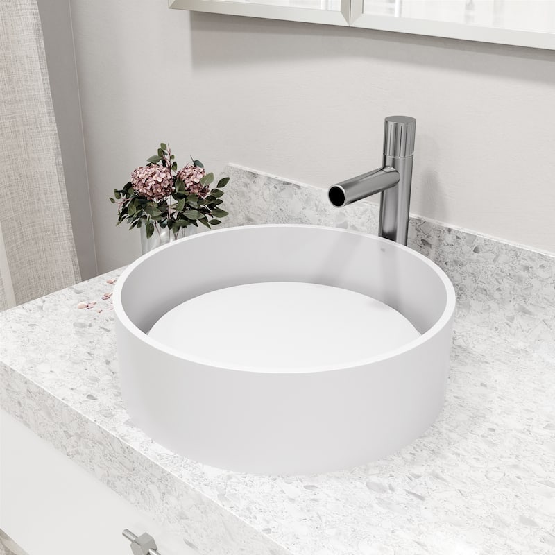 VIGO Ashford 11" H Single Handle Single Hole Vessel Bathroom Faucet