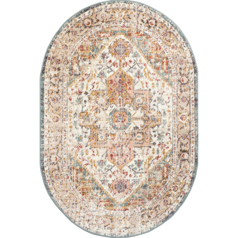 Nuloom Sofia Faded Persian Medallion Area Rug