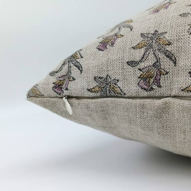 Fabdivine Linen Decorative Block print pillow Cover