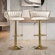 preview thumbnail 153 of 198, Modern Velvet Adjustable Swivel Bar Stools Set of 2