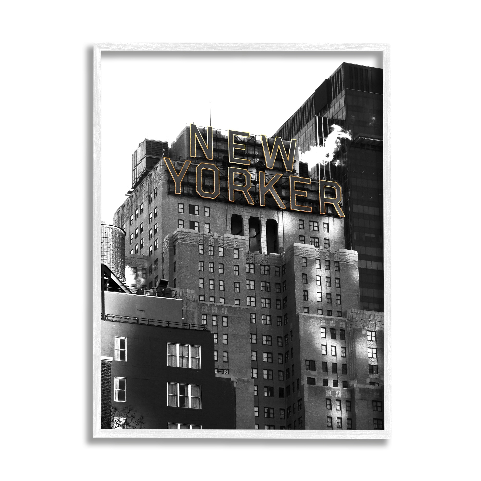 Stupell New York Urban City Building Modern Architecture Photography Framed Wall Art - Grey