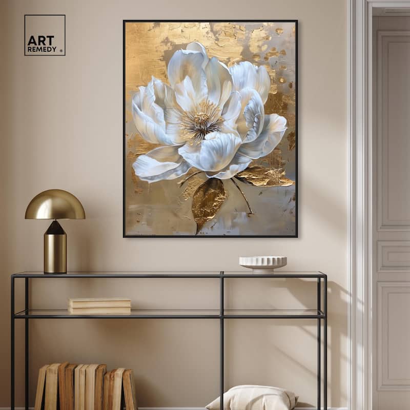Athenas Flower Canvas Glamorous Feminine Wall Art by Art Remedy