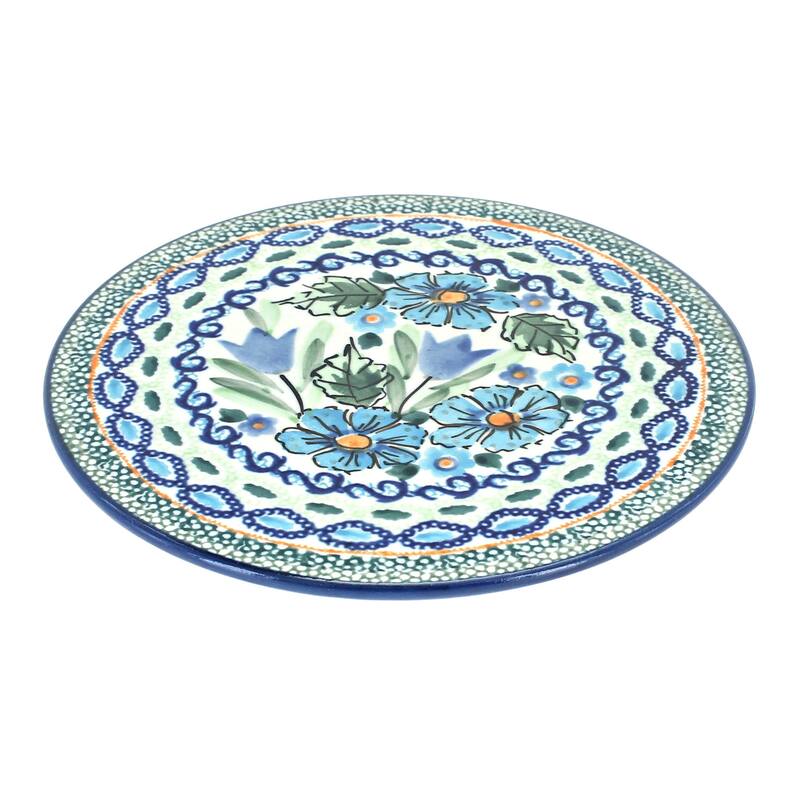 Blue Rose Polish Pottery 1012 Zaklady Trivet - Ballina