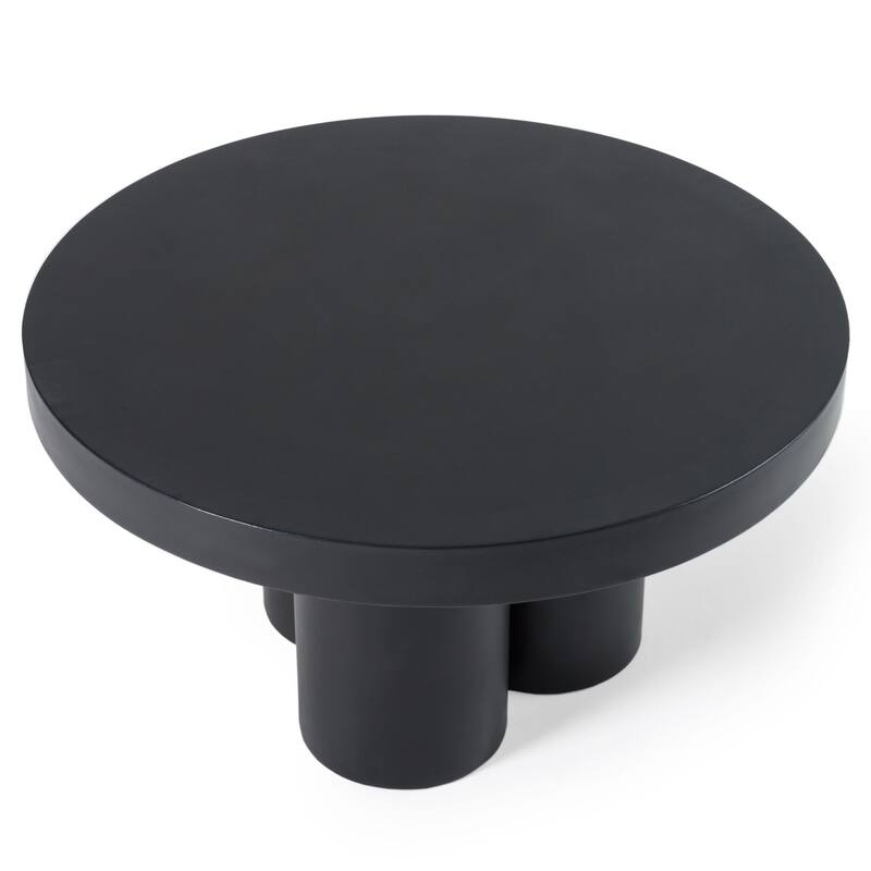 Modrest Bruni Modern Black Concrete Coffee Table