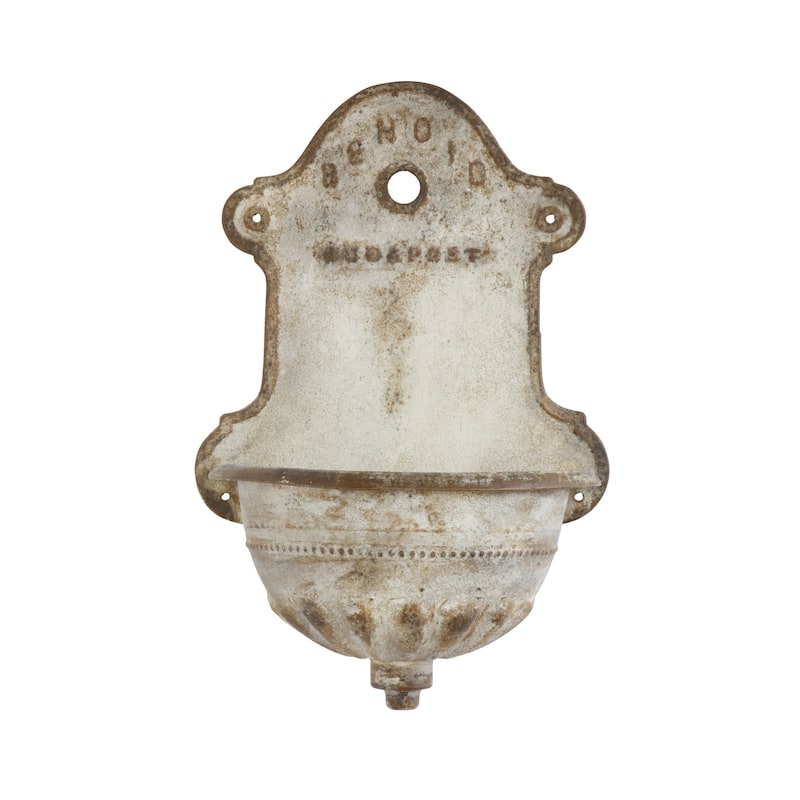Metal Wall-Mounted Planter - Cream