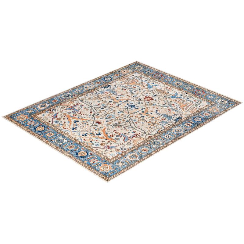Serapi One-of-a-Kind Hand-Knotted Area Rug - Ivory - 7' 9" x 9' 9"
