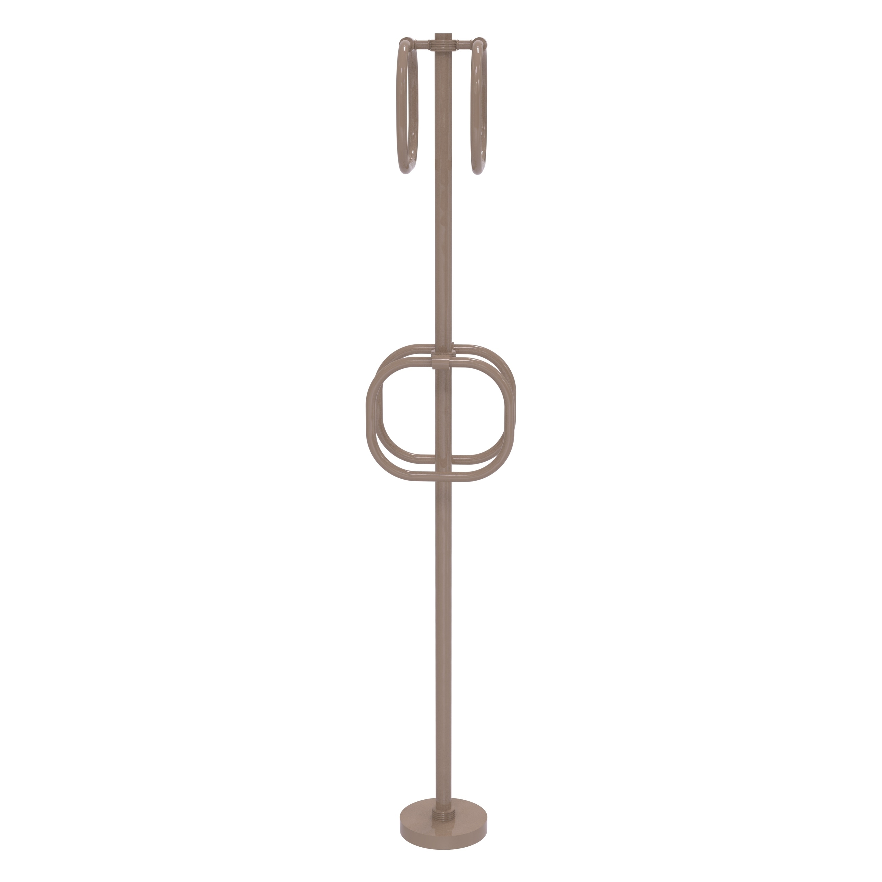 Allied Brass Towel Stand with 4 Integrated Towel Rings