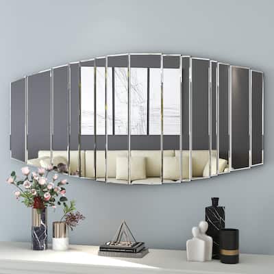 Sunburst Framless Irregular Accent Wall Mirror - 43.3"×21.65"