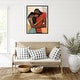 preview thumbnail 7 of 10, Comfort by Manasseh Johnson sr Framed Canvas Wall Art Print - Sylvie Beaded Black