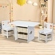 preview thumbnail 6 of 12, 31.8"X18.9" Wooden Kids Table & Chair Set With 6 Storage Bags