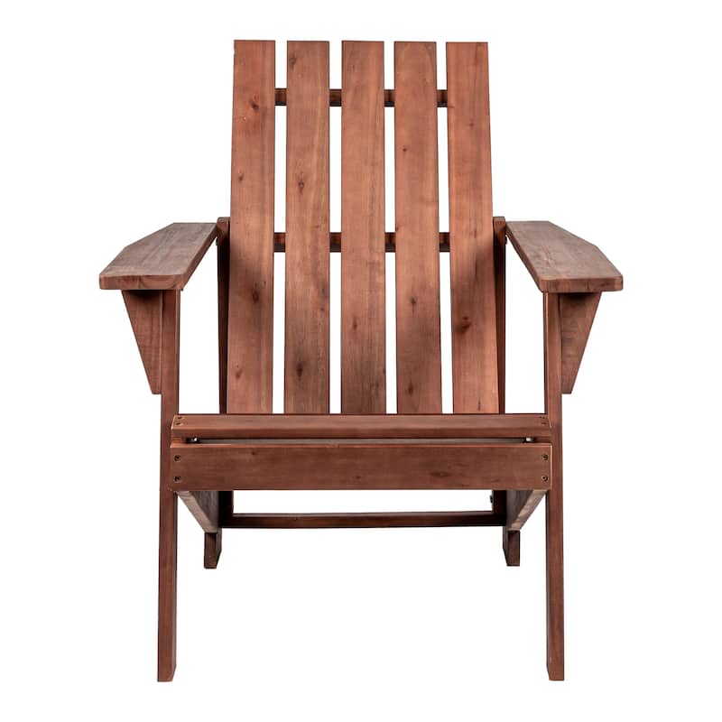 Westport Outdoor Patio Modern Acacia Wood Adirondack Chair, by JONATHAN Y