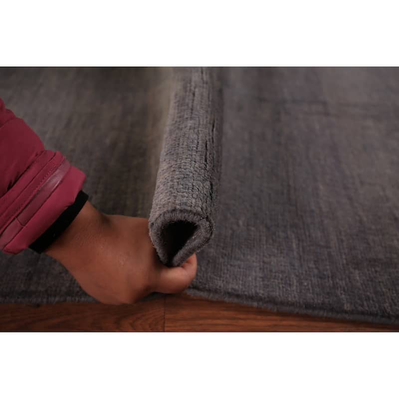 Gray Modern Gabbeh Oriental Area Rug Handmade Dining Room Wool Carpet - 5'8" x 7'11"