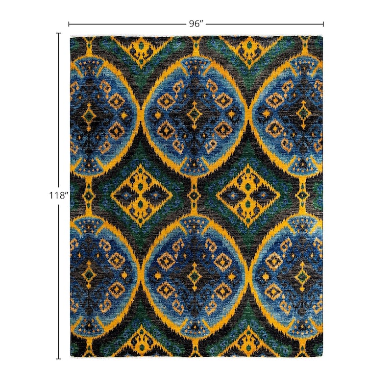 Contemporary Overdyed Wool Hand Knotted Area Rug - 8' 0" x 9' 10"