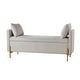 preview thumbnail 5 of 43, Angelus Modern 56''W Upholstered Flip Top Storage Bench withTwo Pillows and Arms by HULALA HOME