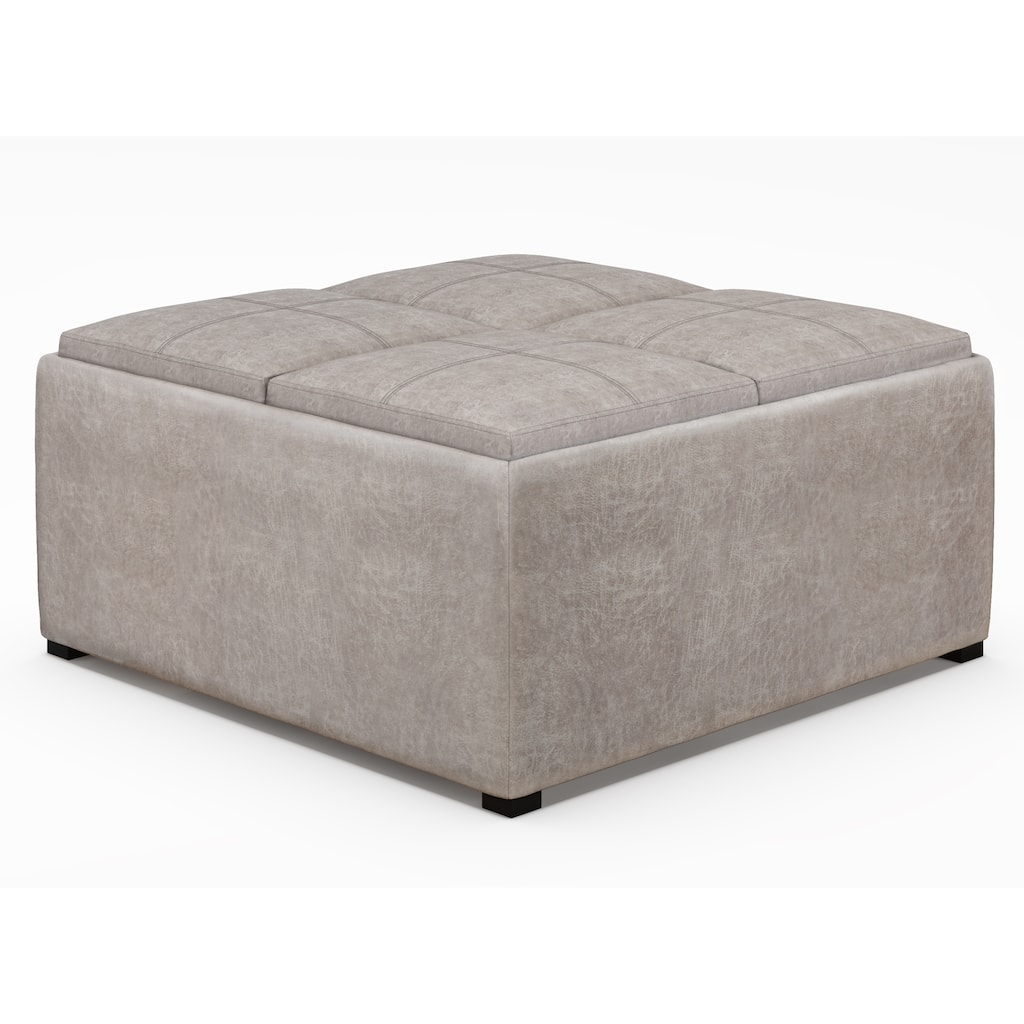 Square Coffee Table Storage Ottoman