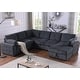preview thumbnail 3 of 23, Convertible Pull-out Sectional Sofa Loveseat Sleeper with Storage and Pillows