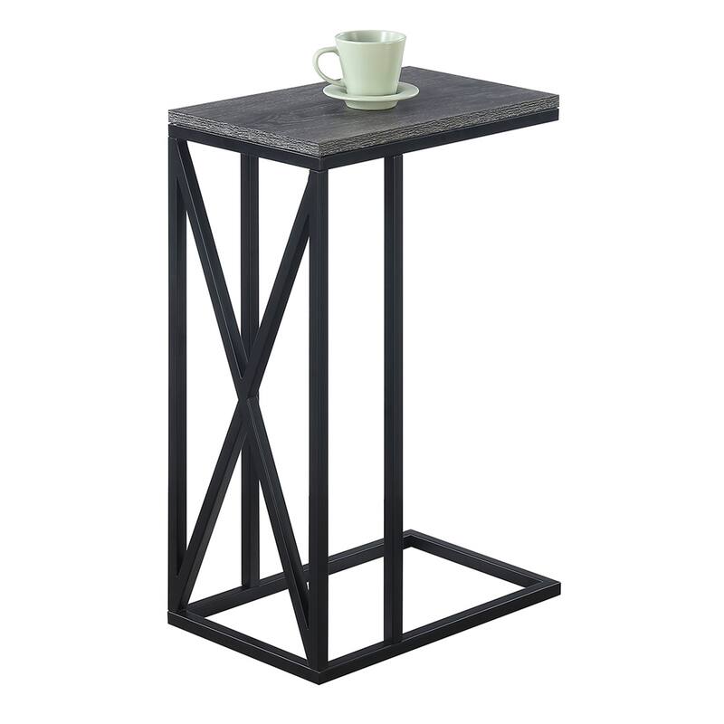 Coastal C End Table - Modern Accent Table for Living Room, Bedroom, Chic Design - 24.25