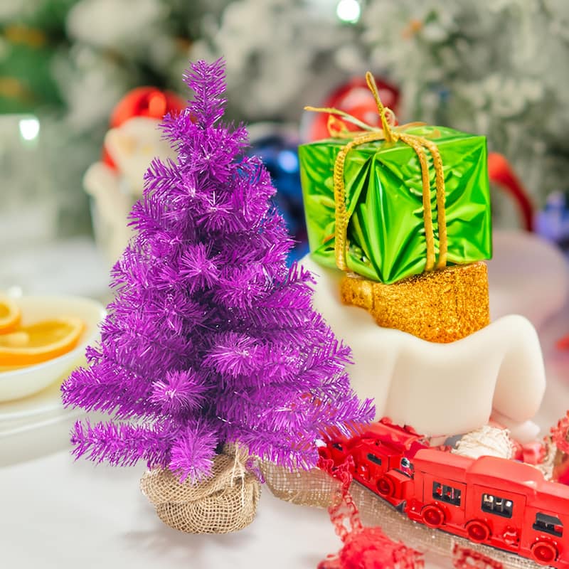 Pine Christmas Tree in Natural Jute Base - 18" - Unlit