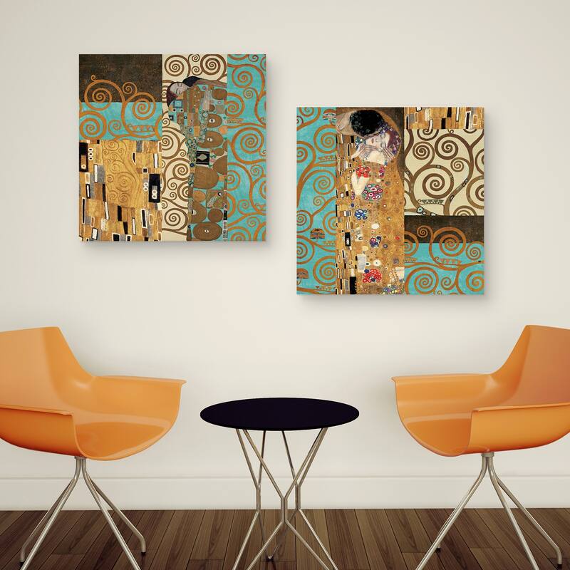 Klimt III 150 Anniversary & Klilmt IV 150 Anniversary by Maret Hensick Canvas Art Prints