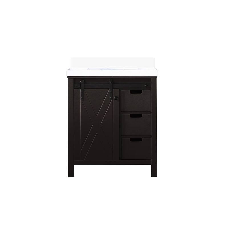 Marsyas Bath Vanity and White Quartz Countertop