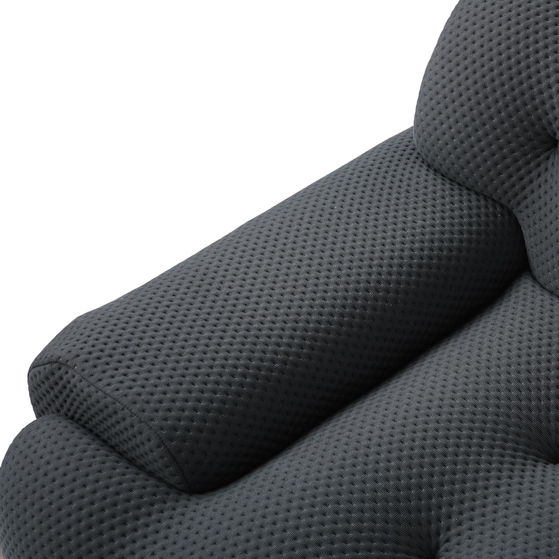 102.4" Cloud Sofa Couch，3-seater Upholstered 3D Textile Material Sectional Sofa For Living Room, Apartment