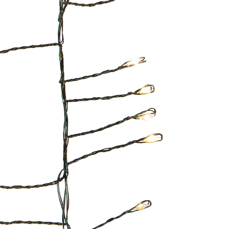 Kurt Adler 7.8-Foot 240-Light Twinkle Warm White LED Fairy Light Cluster Garland