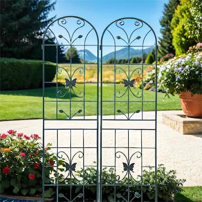2 Pack Metal Garden Rustproof Trellis for Climbing Plants