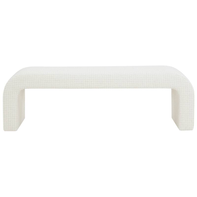 SAFAVIEH Couture Tuyet Curved Waterfall Upholstered Bench (Fully Assembled) - 62" Wx18" Dx19" H - 62"W x 18"D x 19"H