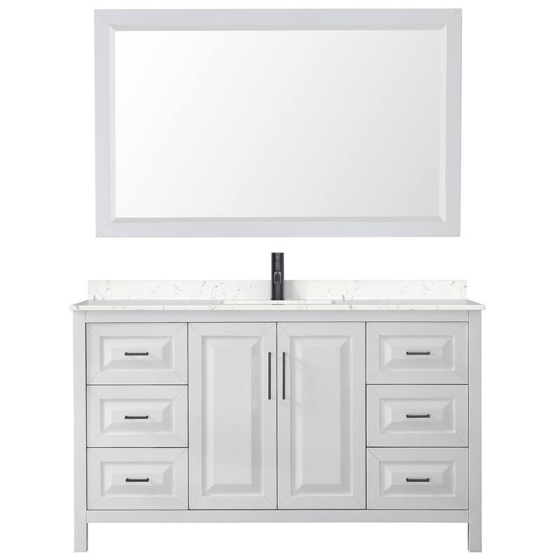 Wyndham Collection Daria 60" Free Standing Single Basin Vanity Set