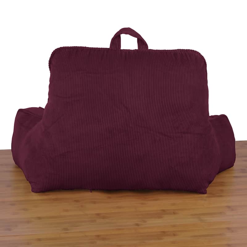 Cotton Corduroy Lounger Bed Rest Pillow Adjustable DIY Filling