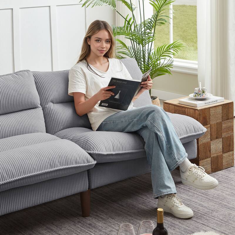 Cordury Armless Futon Sofa Bed