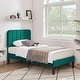 preview thumbnail 16 of 25, Twin Upholstered Platform Bed Frame with Headboard and 12 Wooden Slats, Adjustable Height,