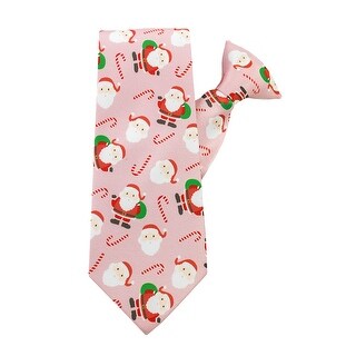 Shop Jacob Alexander Men S Merry Christmas Santa Claus Candy Canes Clip On Neck Tie Pink 20 Inch Clip On Free Shipping On Orders Over 45 Overstock 30412490